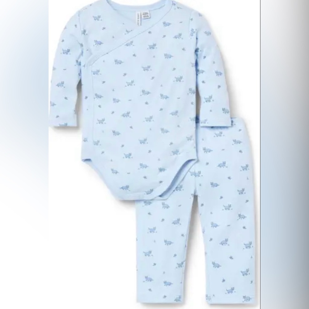 EUC Janie and Jack Baby Fox Wrap Matching Set